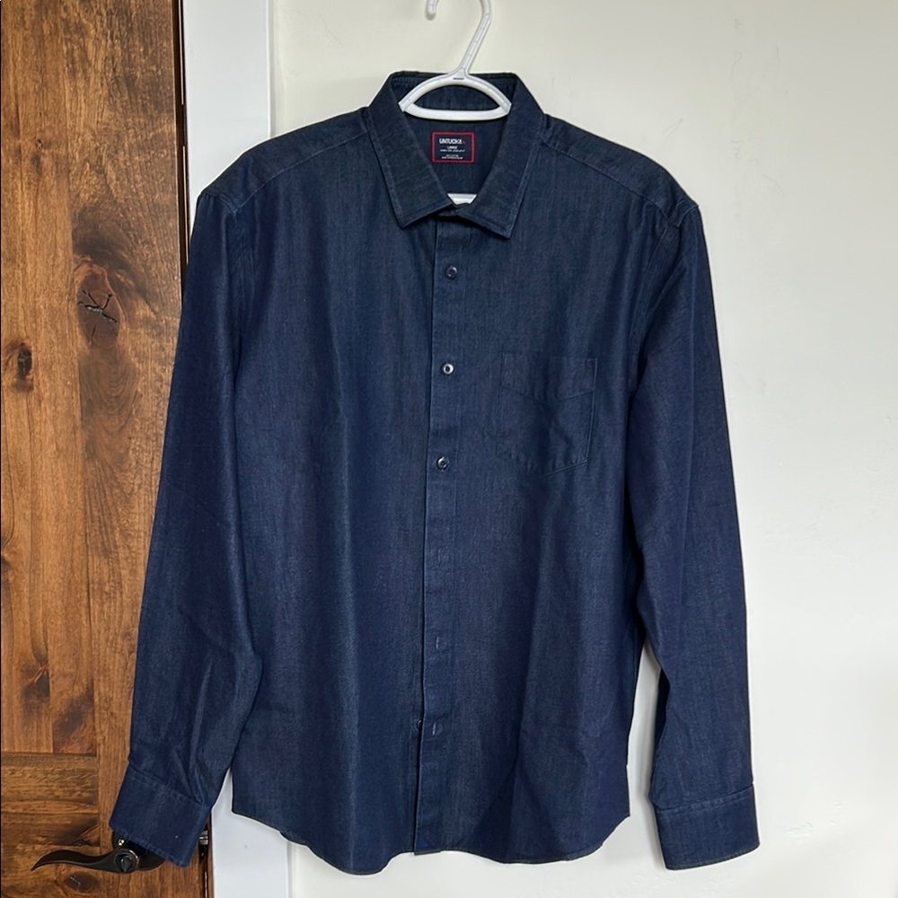 Men's Navy Blue Light Weight Denim Shirt